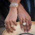 take the bling down a smidge by substituting for emerald cut north-south big sis<br>in a yellow gold take on shop the look > la luna bella, up close <span class='visuallyhidden'>Call, text 323-404-2959 if you need shopping assistance.</span>